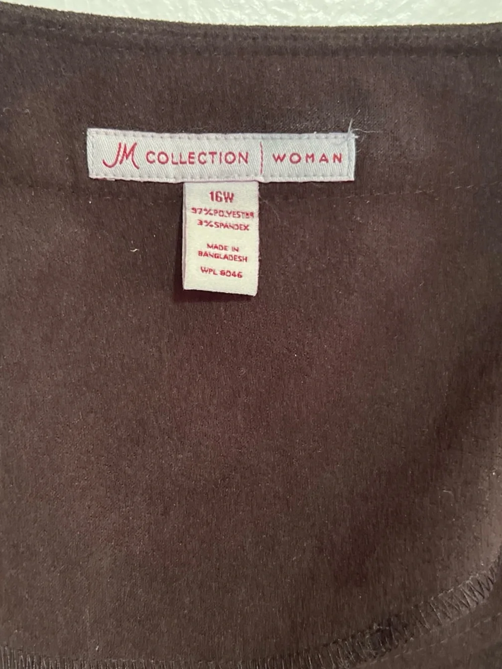 NWT JM Collection Black, Red & Tan Colorblock Zip Jacket Size 16W
